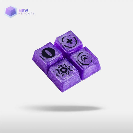 Valorant Reyna Tuşları Q-E-X-C Mekanik Klavye Tuşu Artisan Keycaps