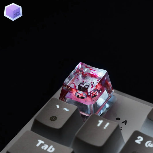 Kırmızı Detaylı Tasarım ESC Mekanik Klavye Tuşu Artisan Keycaps