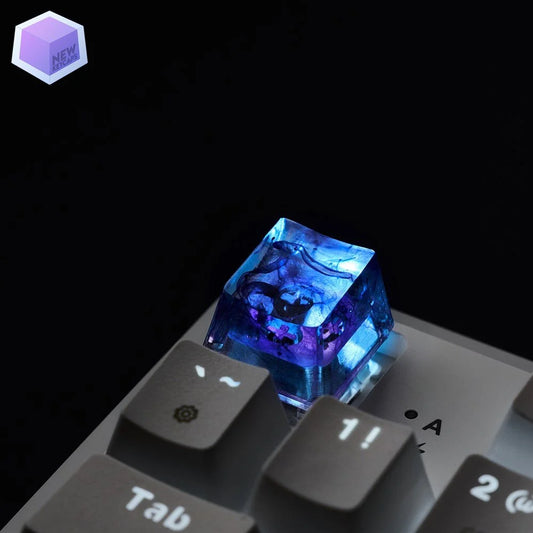 Mor Detaylı Tasarım ESC Mekanik Klavye Tuşu Artisan Keycaps