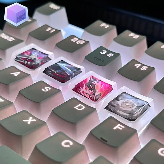 League of Legends Lol Samira Tuşları Q-W-E-R Mekanik Klavye Tuşu Artisan Keycaps