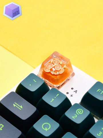 Fruit-Orange (Portakal) Tasarım ESC Mekanik Klavye Tuşu Artisan Keycaps