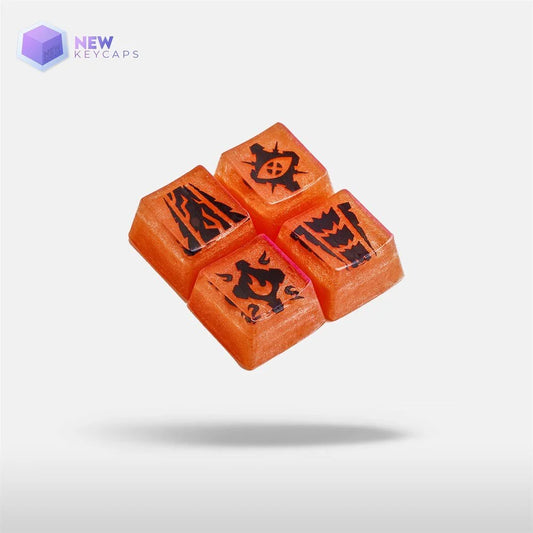 Valorant Breach Tuşları Q-E-X-C Mekanik Klavye Tuşu Artisan Keycaps