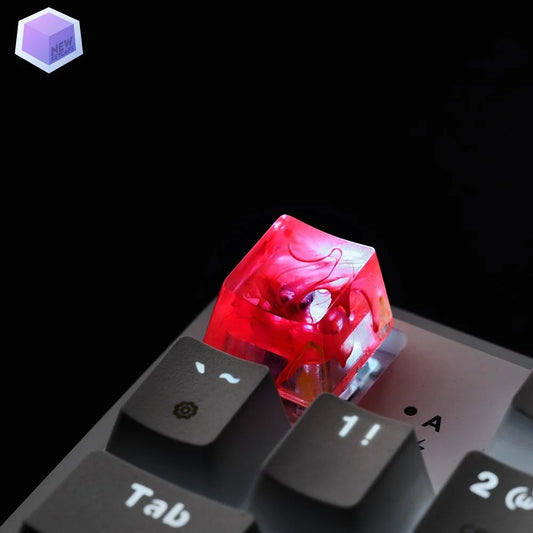 Turuncu Detaylı Tasarım ESC Mekanik Klavye Tuşu Artisan Keycaps