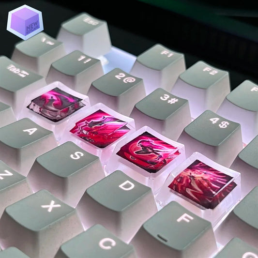 League of Legends Lol Katarina Tuşları Q-W-E-R Mekanik Klavye Tuşu Artisan Keycaps