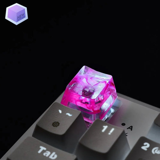 Pembe Detaylı Tasarım ESC Mekanik Klavye Tuşu Artisan Keycaps