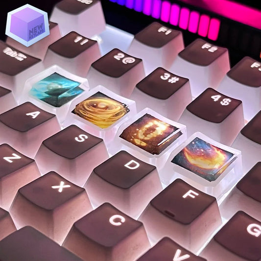 League of Legends Lol Ezreal Tuşları Q-W-E-R Mekanik Klavye Tuşu Artisan Keycaps