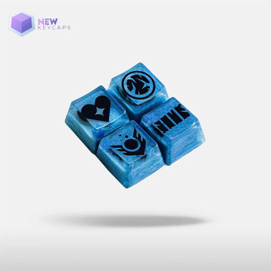 Valorant Sage Tuşları Q-E-X-C Mekanik Klavye Tuşu Artisan Keycaps