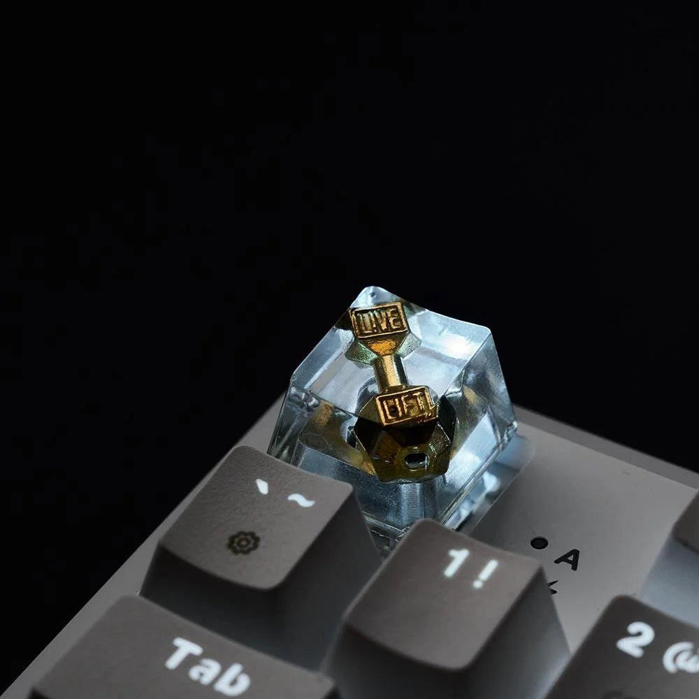 Gold Dumbell ESC Mekanik Klavye Tuşu Artisan Keycaps
