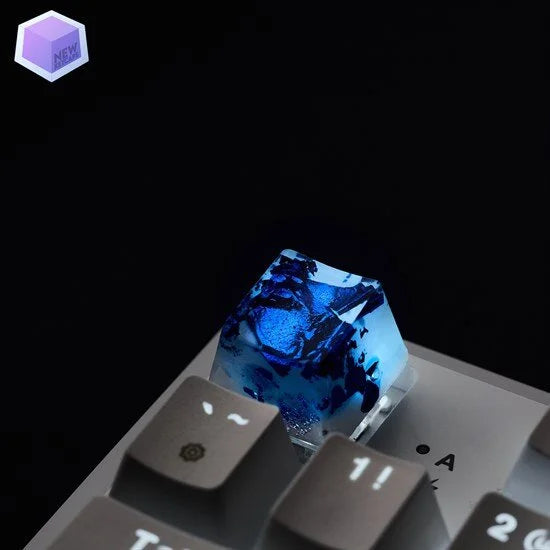 White and Blue ESC Mekanik Klavye Tuşu Artisan Keycaps