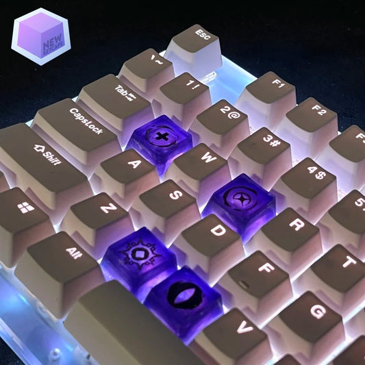 Valorant Reyna Tuşları Q-E-X-C Mekanik Klavye Tuşu Artisan Keycaps