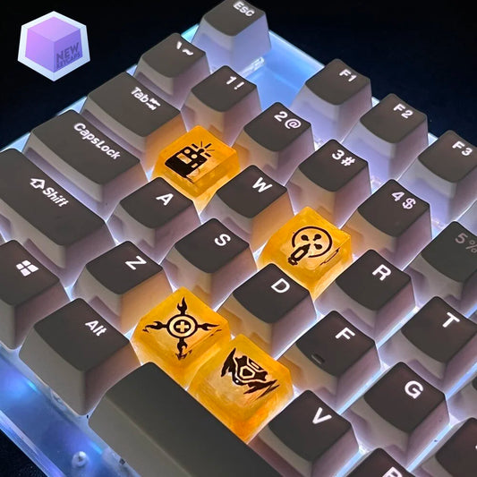 Valorant Raze Tuşları Q-E-X-C Mekanik Klavye Tuşu Artisan Keycaps