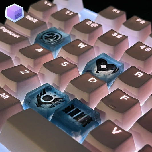 Valorant Sage Tuşları Q-E-X-C Mekanik Klavye Tuşu Artisan Keycaps