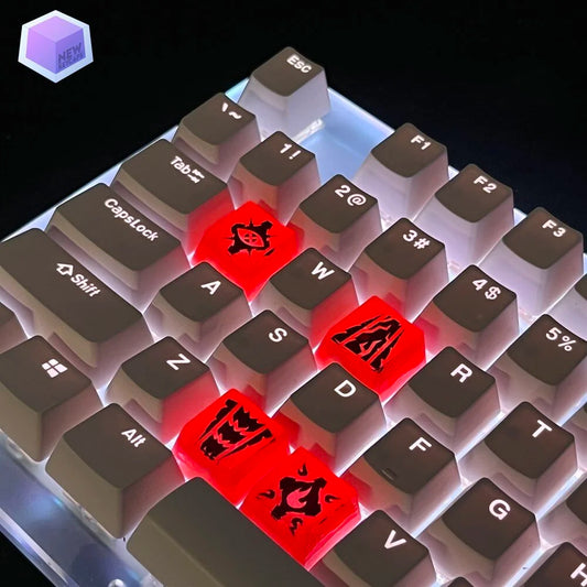 Valorant Breach Tuşları Q-E-X-C Mekanik Klavye Tuşu Artisan Keycaps