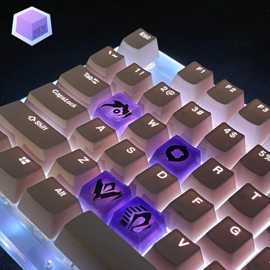 Valorant Omen Tuşları Q-E-X-C Mekanik Klavye Tuşu Artisan Keycaps