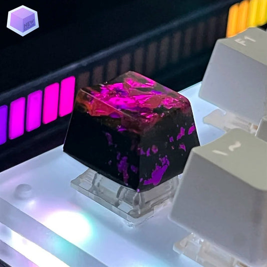 Black and Purple ESC Mekanik Klavye Tuşu Artisan Keycaps